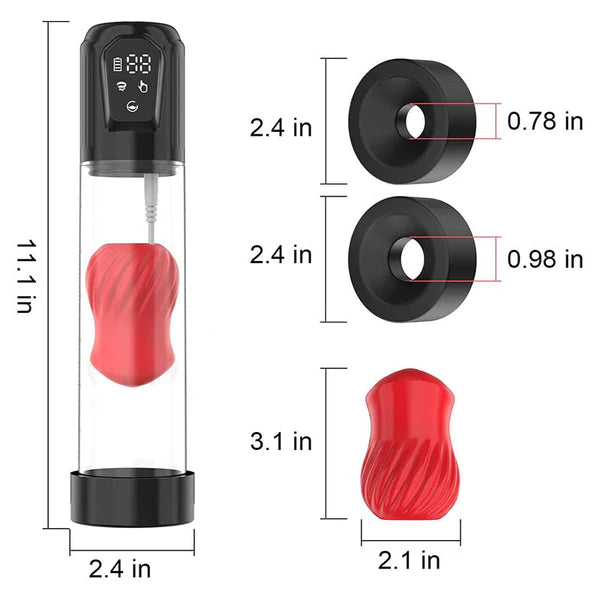 XP4 Plus: 7 Vibrating & 5 Sucking Penis Pump Extender